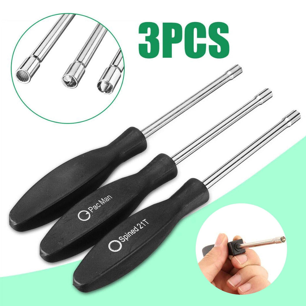 Carburettor Adjustment Tool Set – Double-D, Pac-Man & 21T Splined – 3 Piece
