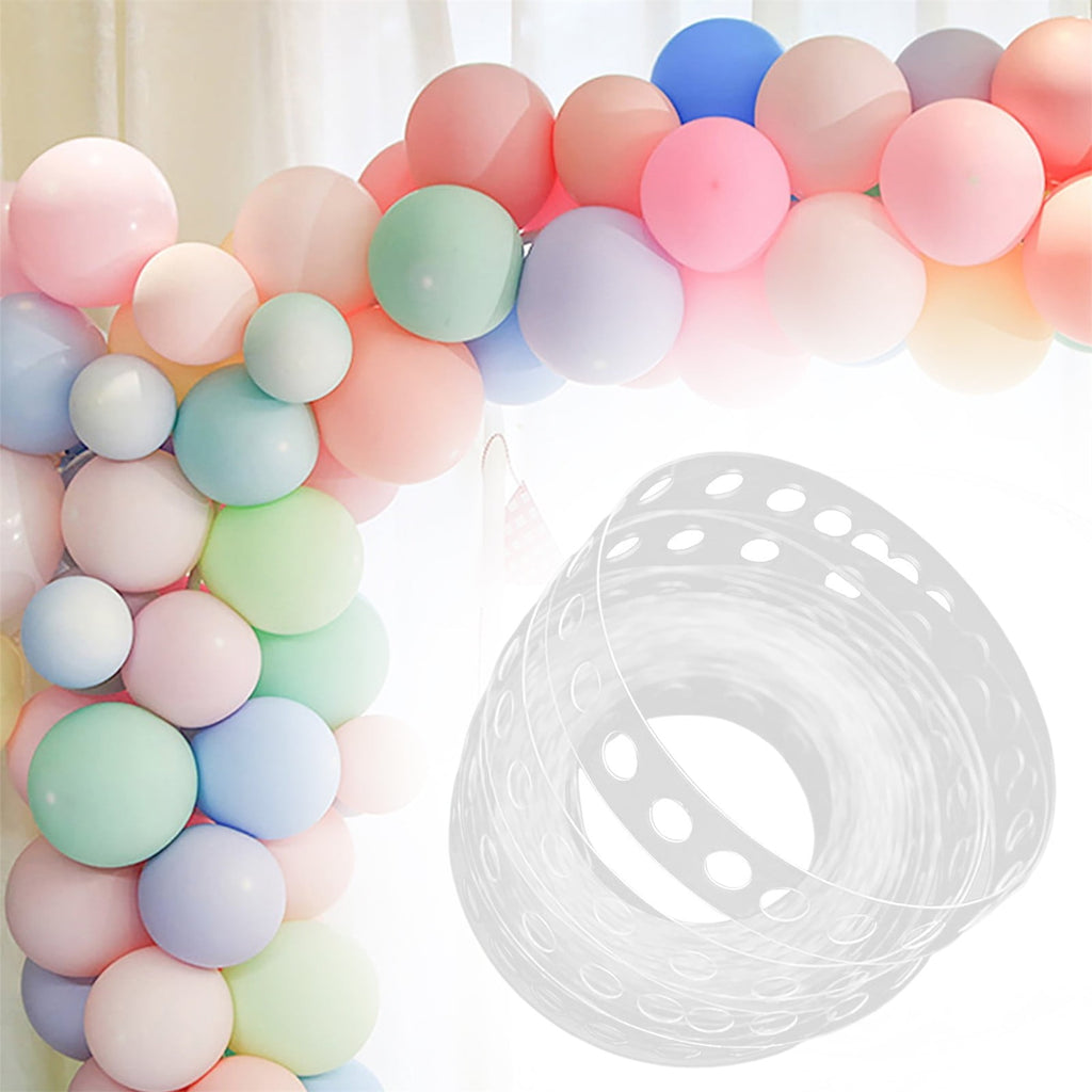 Adhesive Tape Handmade Tape 5M Transparent Flexible Plastic Balloon Tape Strips for Birthday 110 Holes Balloon String