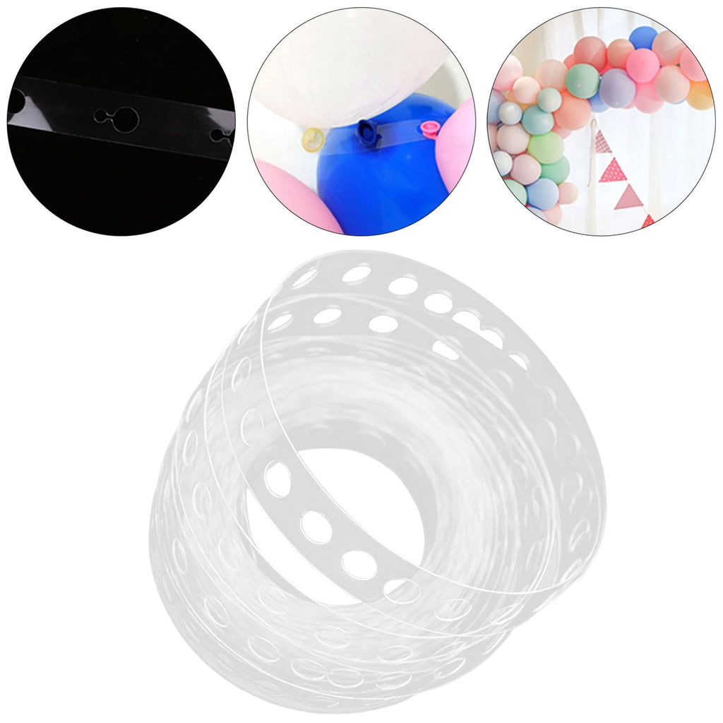 Adhesive Tape Handmade Tape 5M Transparent Flexible Plastic Balloon Tape Strips for Birthday 110 Holes Balloon String
