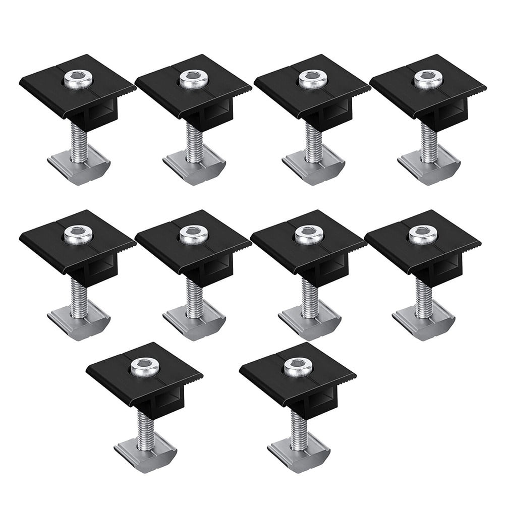 Solar Panel Adjustable Bracket Clamp Wide Photovoltaic Support Fixing PV End Clamps Mounting 30mm/35mm 10X 35mm