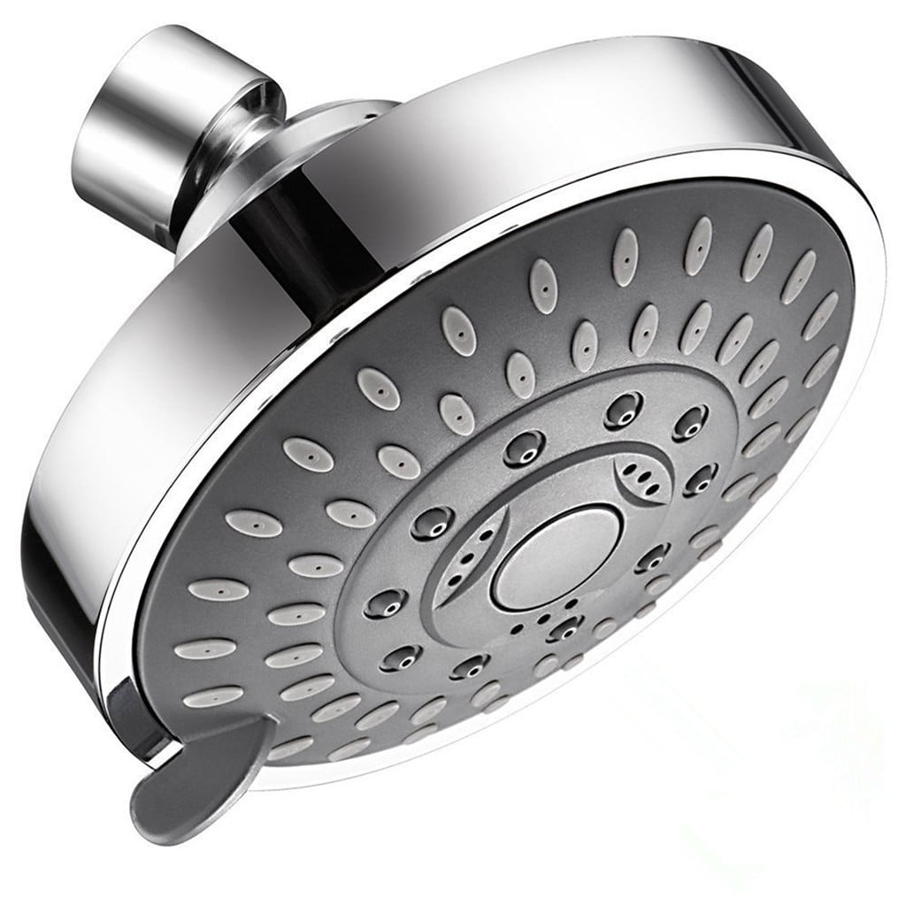 5 Setting High Pressure Shower Head, Fixed Rainfall Showerhead with Adjustable Brass Joint for Bathroom Showers