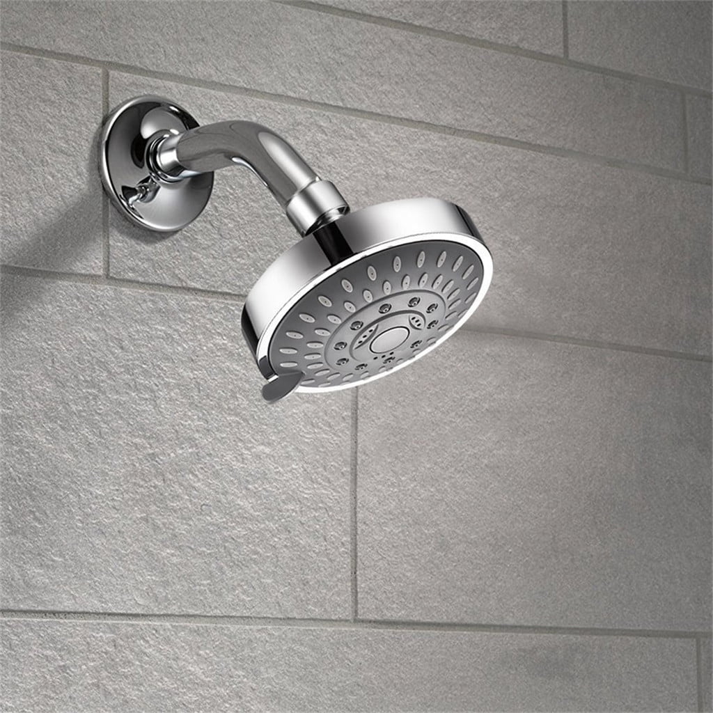 5 Setting High Pressure Shower Head, Fixed Rainfall Showerhead with Adjustable Brass Joint for Bathroom Showers