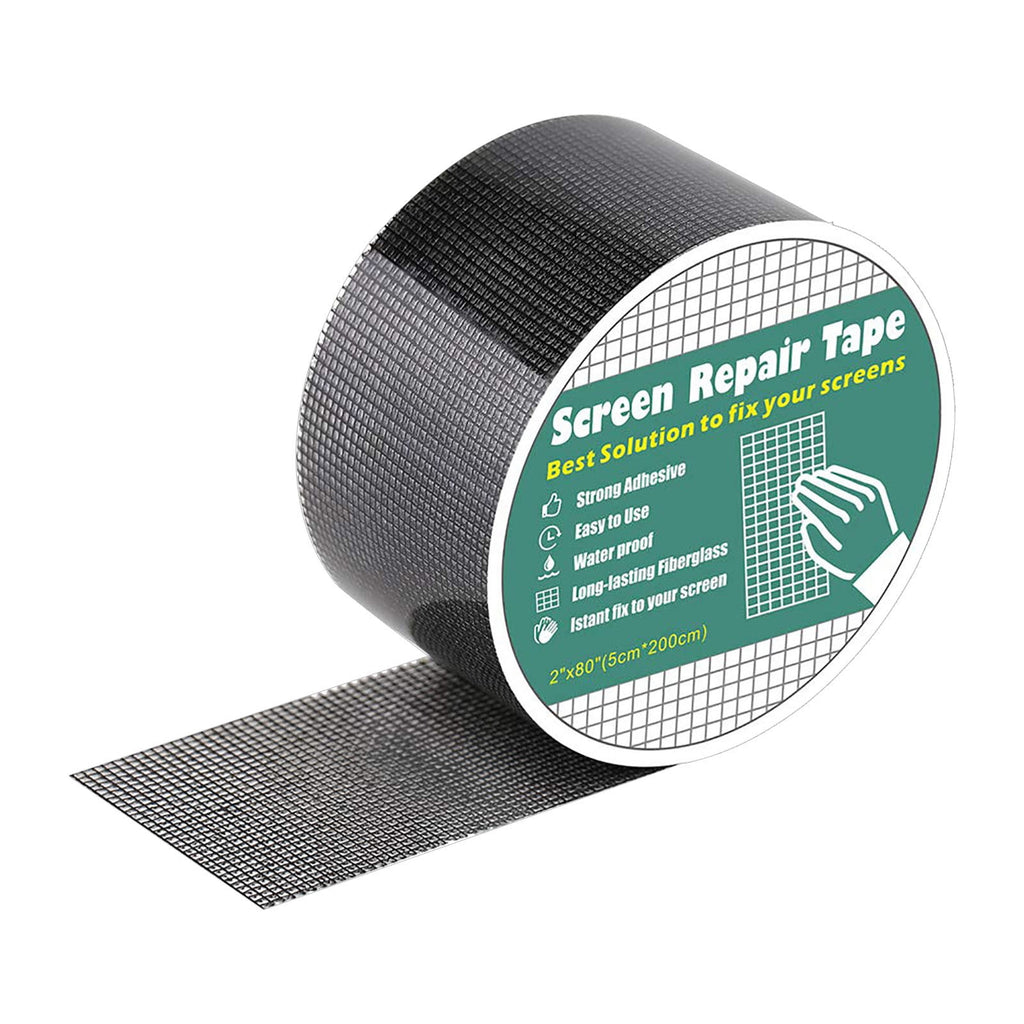 Mosquito Screen Repair Tape, Self Adhesive Fiberglass Mesh Patch for Door Window RV and Tent Screens – Ref 07262