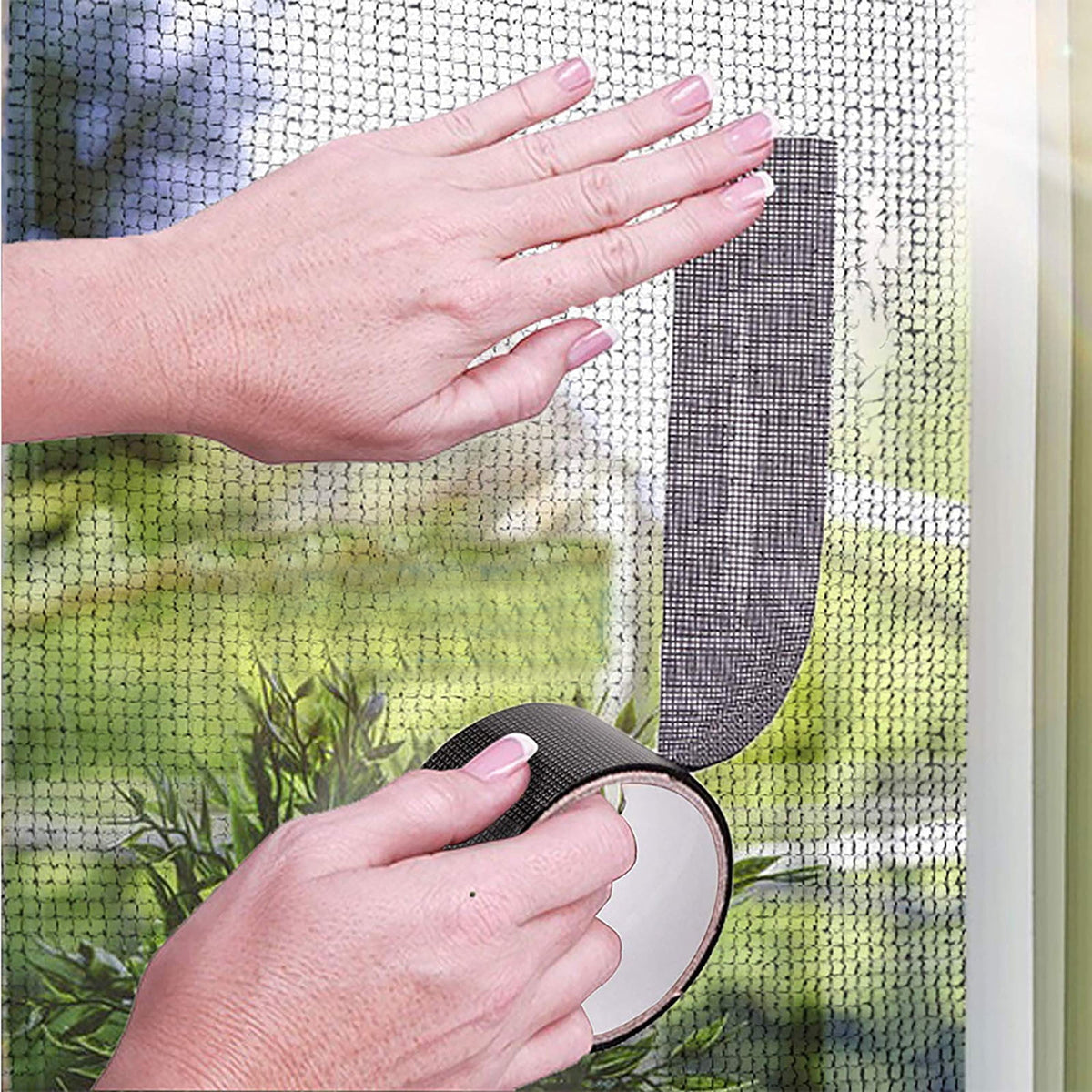Mosquito Screen Repair Tape, Self Adhesive Fiberglass Mesh Patch for Door Window RV and Tent Screens – Ref 07262