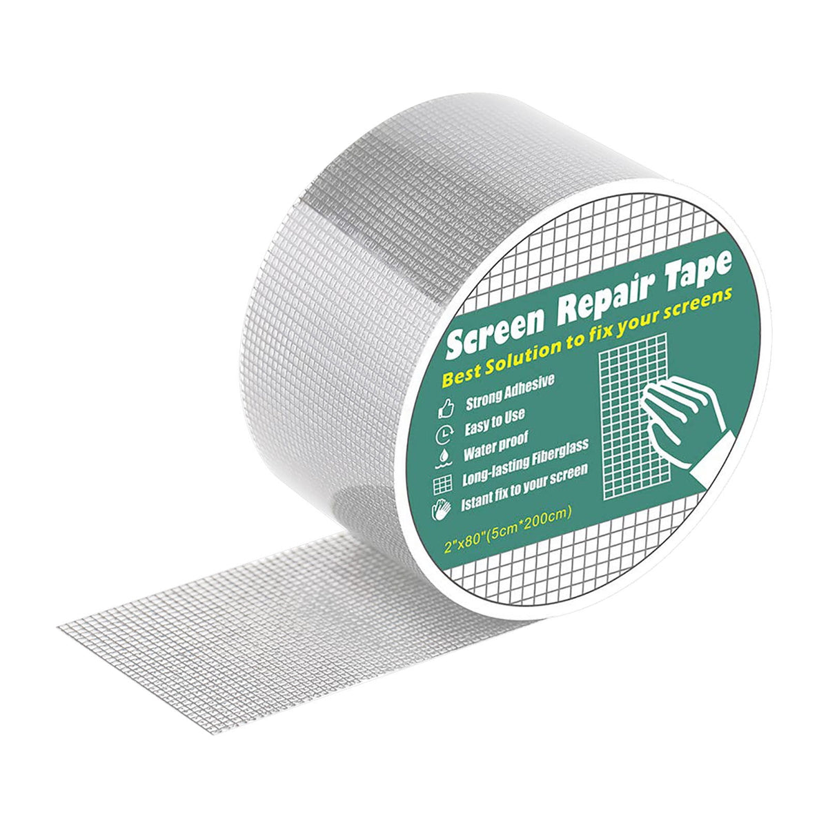 Mosquito Screen Repair Tape, Self Adhesive Fiberglass Mesh Patch for Door Window RV and Tent Screens – Ref 07263