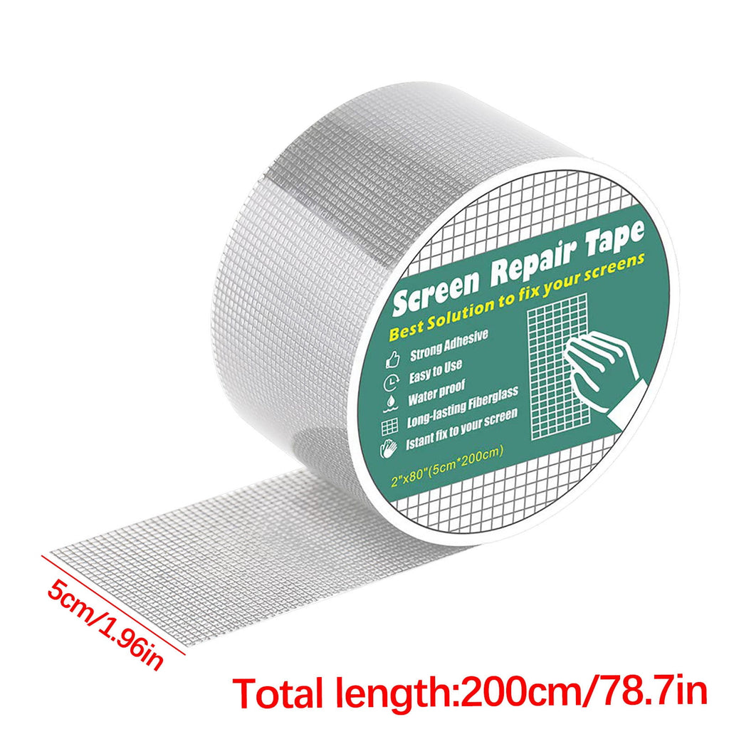 Mosquito Screen Repair Tape, Self Adhesive Fiberglass Mesh Patch for Door Window RV and Tent Screens – Ref 07263