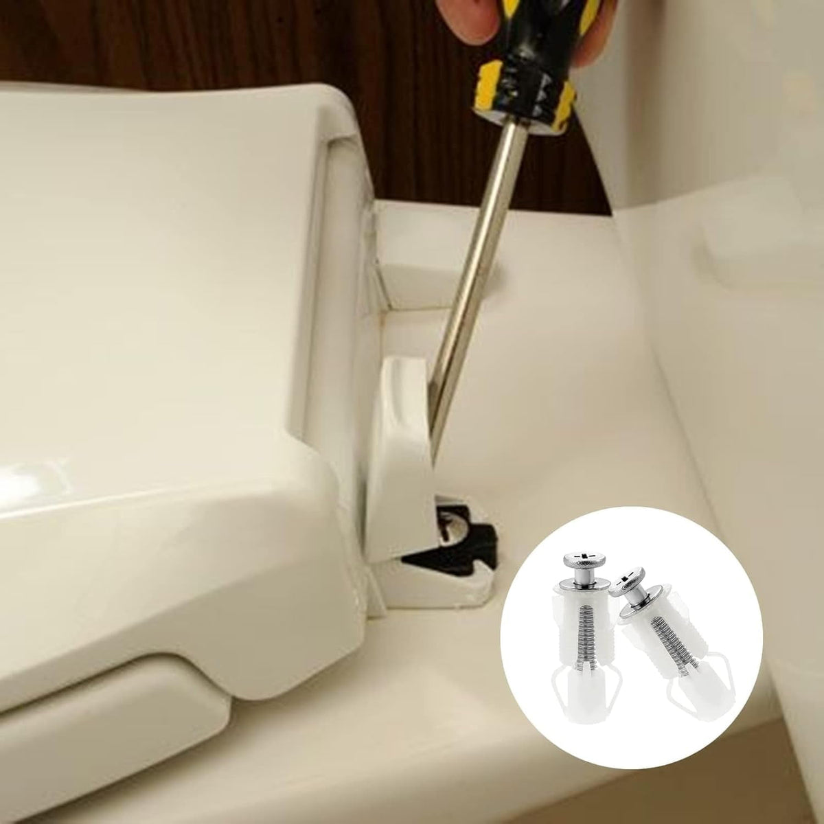 2 Piece Toilet Fixings Toilet Seat Fittings And Fixtures, Stainless Steel Toilet Seat Screws Top Fixing Toilet Seat