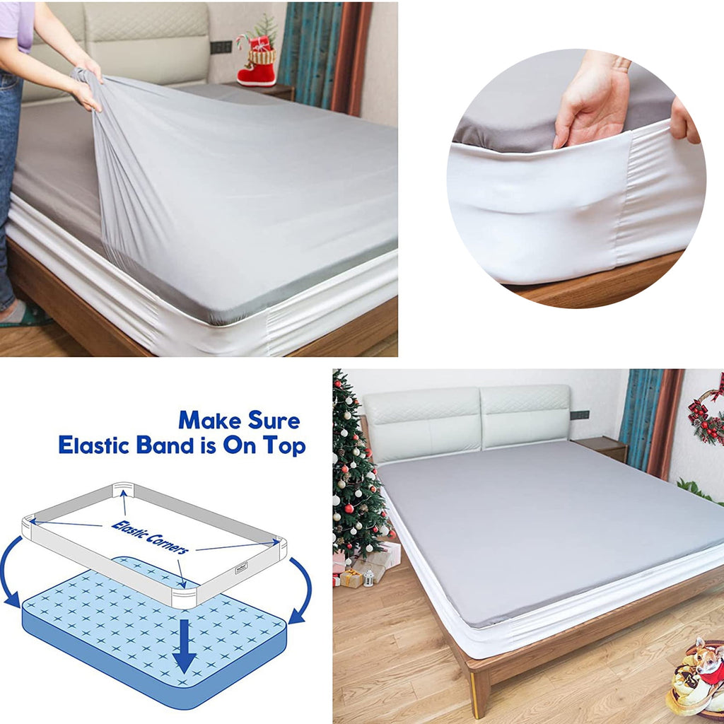 Bed Sheet Holder Elastic Non-slip Time Saving Fully-encased Design Sheet Fixing 360 Degree Surround Sheet Fastening