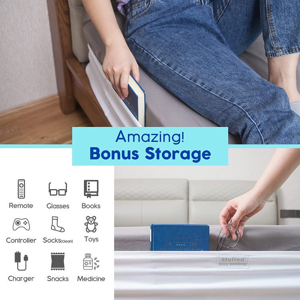 Bed Sheet Holder Elastic Non-slip Time Saving Fully-encased Design Sheet Fixing 360 Degree Surround Sheet Fastening