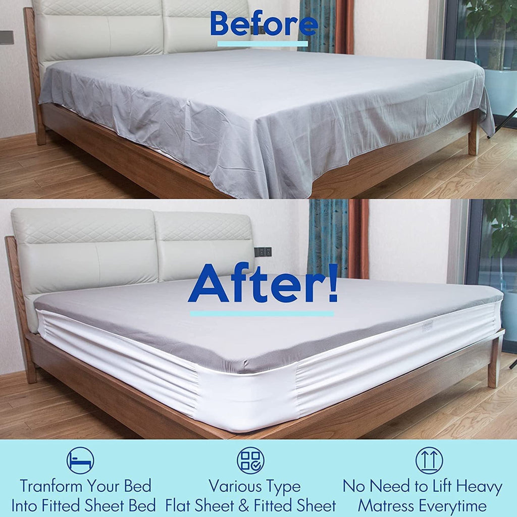 Bed Sheet Holder Elastic Non-slip Time Saving Fully-encased Design Sheet Fixing 360 Degree Surround Sheet Fastening