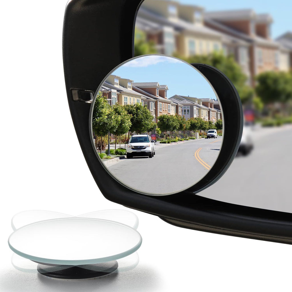 2-inch fixed circular glass blind spot rearview mirror 2-piece set | The ultimate rearview mirror for all cars