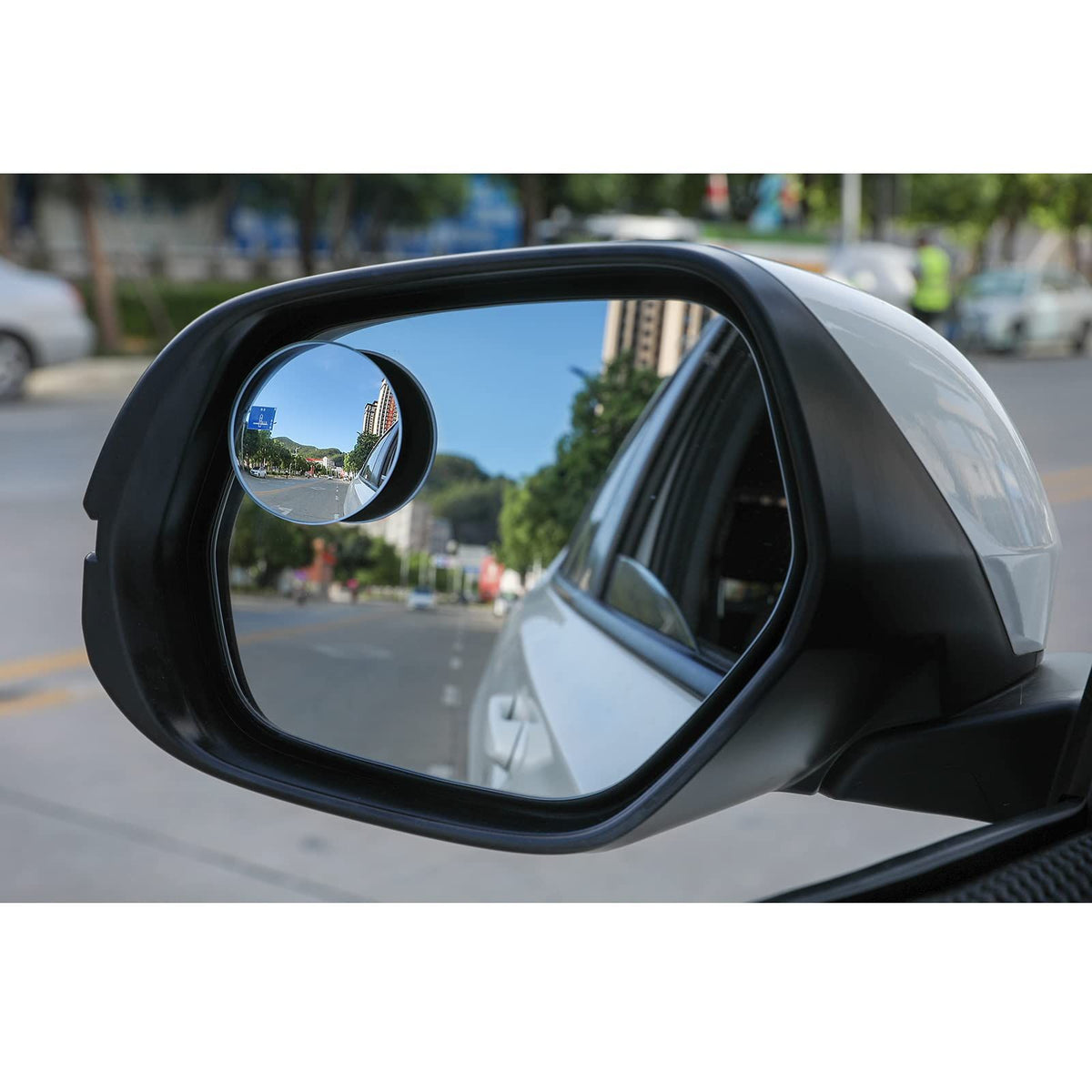 2-inch fixed circular glass blind spot rearview mirror 2-piece set | The ultimate rearview mirror for all cars