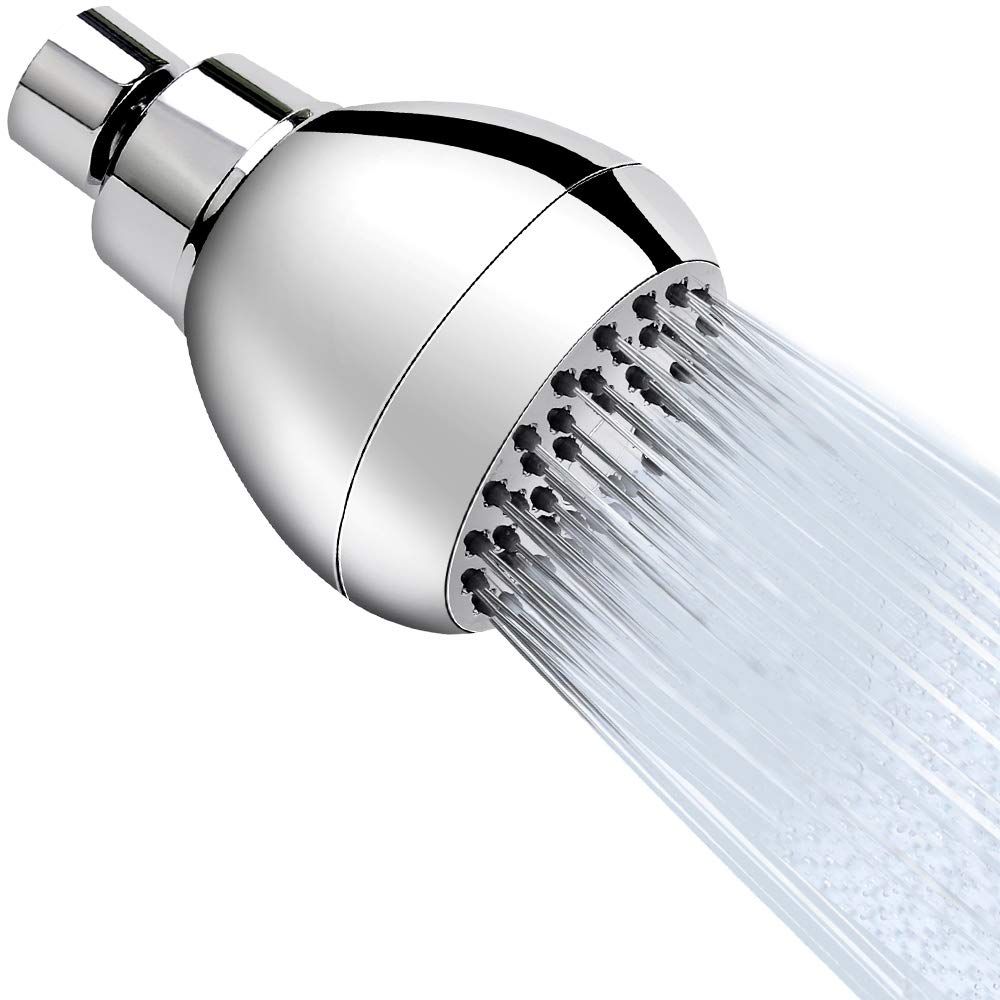 High pressure shower head 3-inch anti blocking and leak proof fixed shower head chrome plated