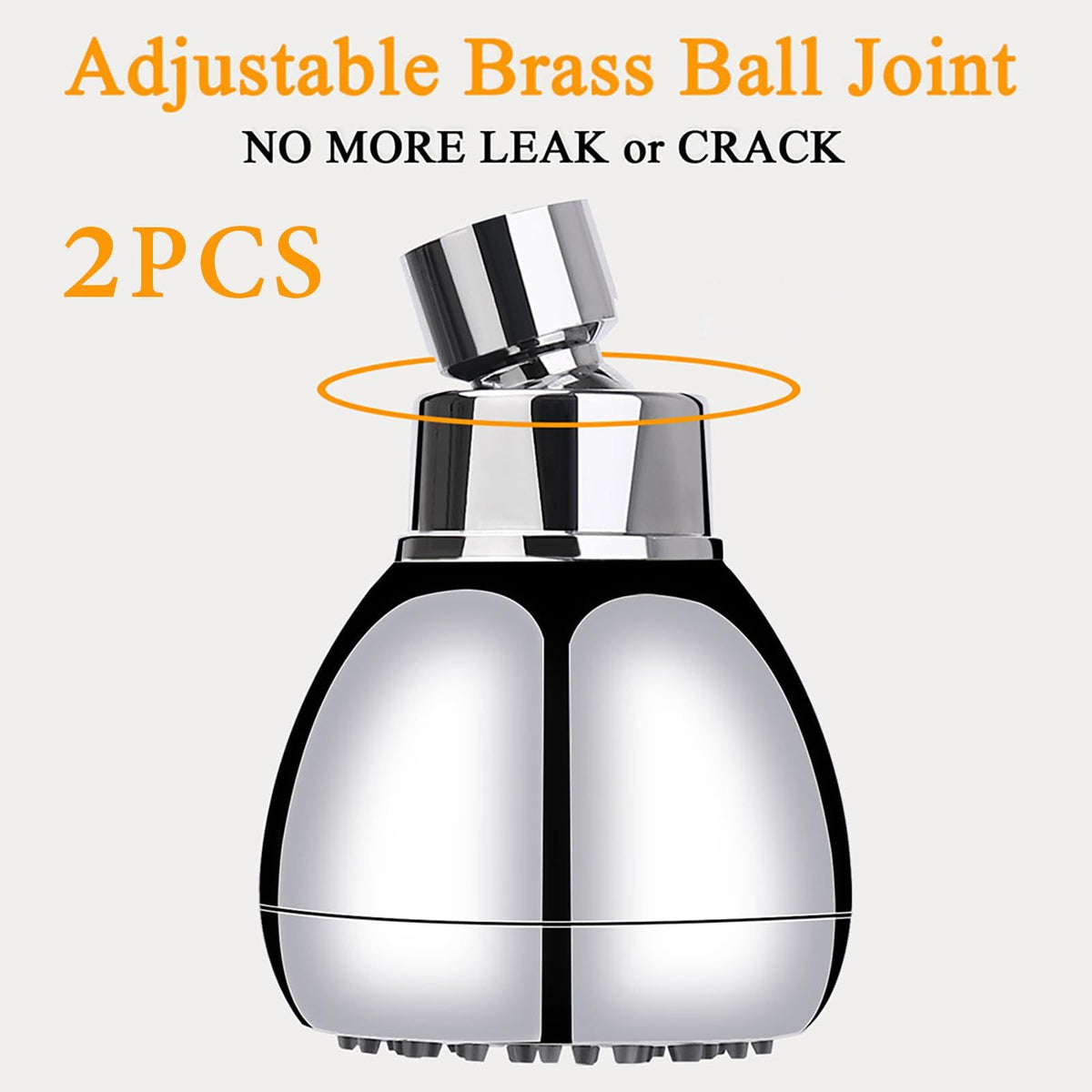 High pressure shower head 3-inch anti blocking and leak proof fixed shower head chrome plated