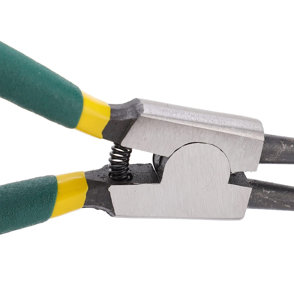 Heavy duty steel inner and outer bending clamp tool with bending jaws, used for dismantling ring clamps