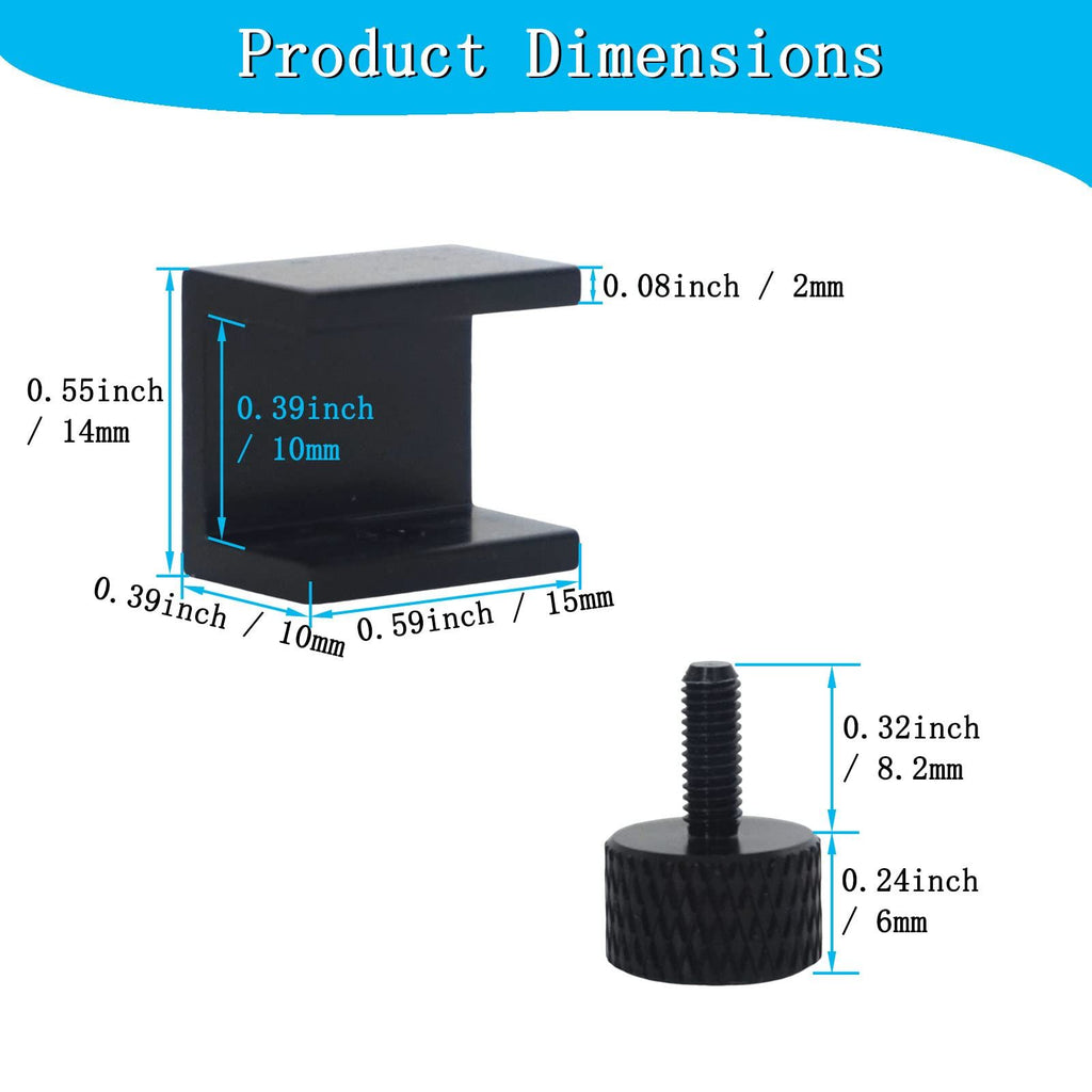8 Piece 3D Printer Glass Bed Clips, 3D Printer Lattice Glass Fixing Clamp