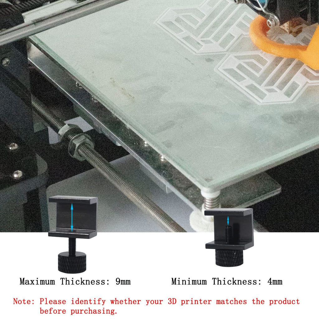 8 Piece 3D Printer Glass Bed Clips, 3D Printer Lattice Glass Fixing Clamp
