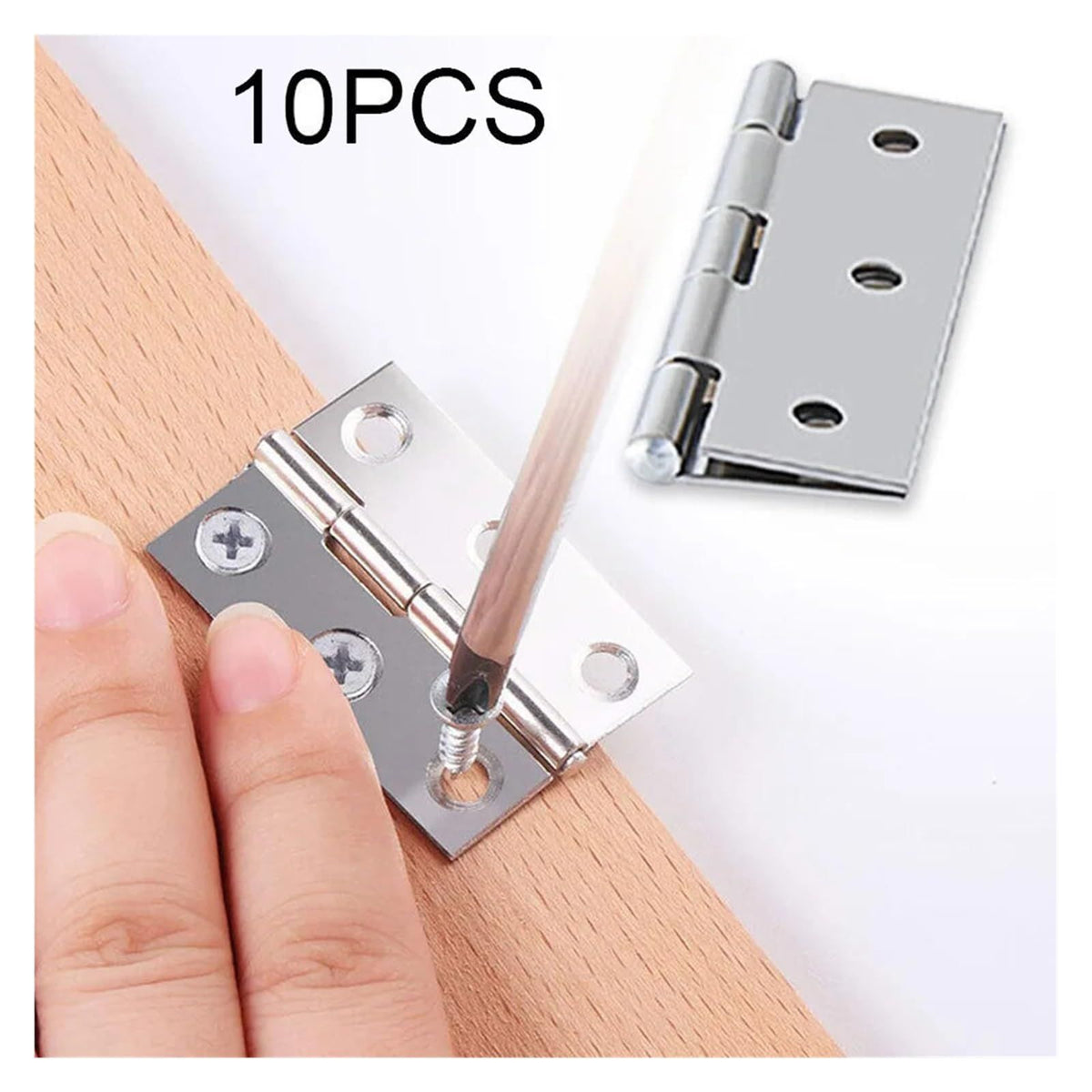 10 Piece Cabinet Hinge Repair Plate Kit Kitchen Cabinet Door Hinge Mounting Plate with Holes Flat Fixing Bracket