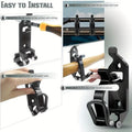 8 Piece Fixed Hanging Latch Black
