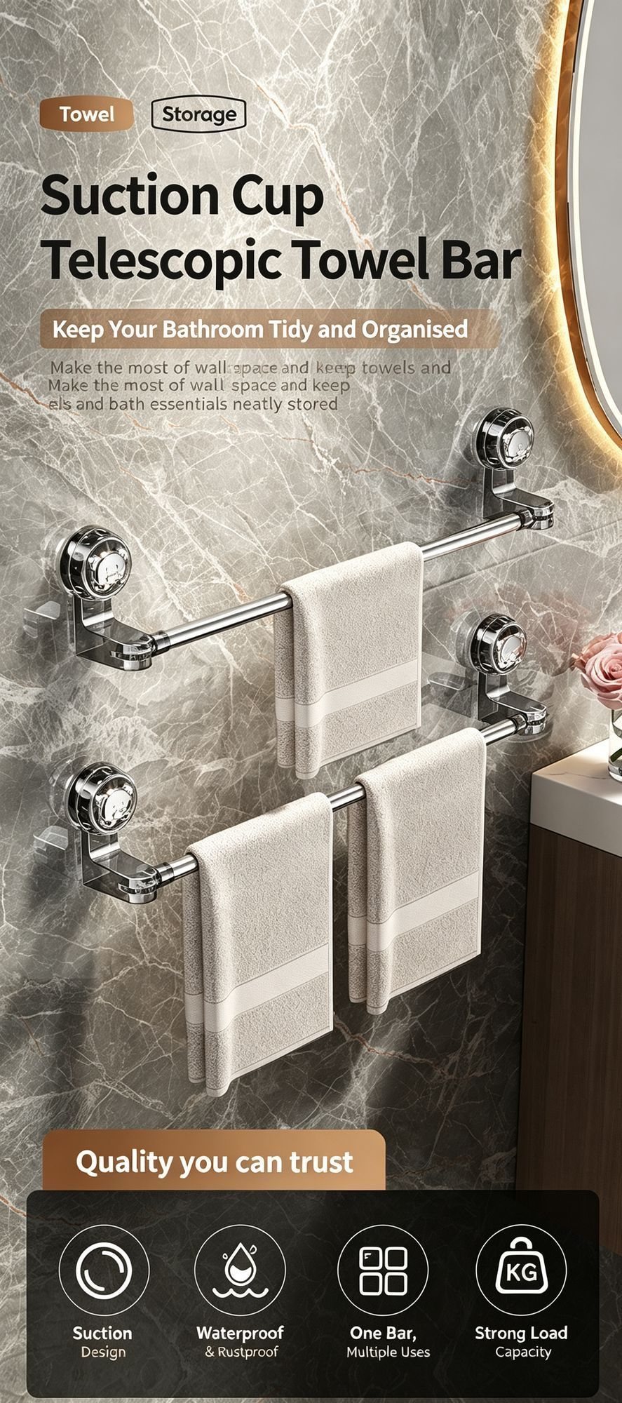 No Drill Fixed Wall Hanging Slipper Holder, Drainage Shoe Storage Rack For Toilet & Bathroom