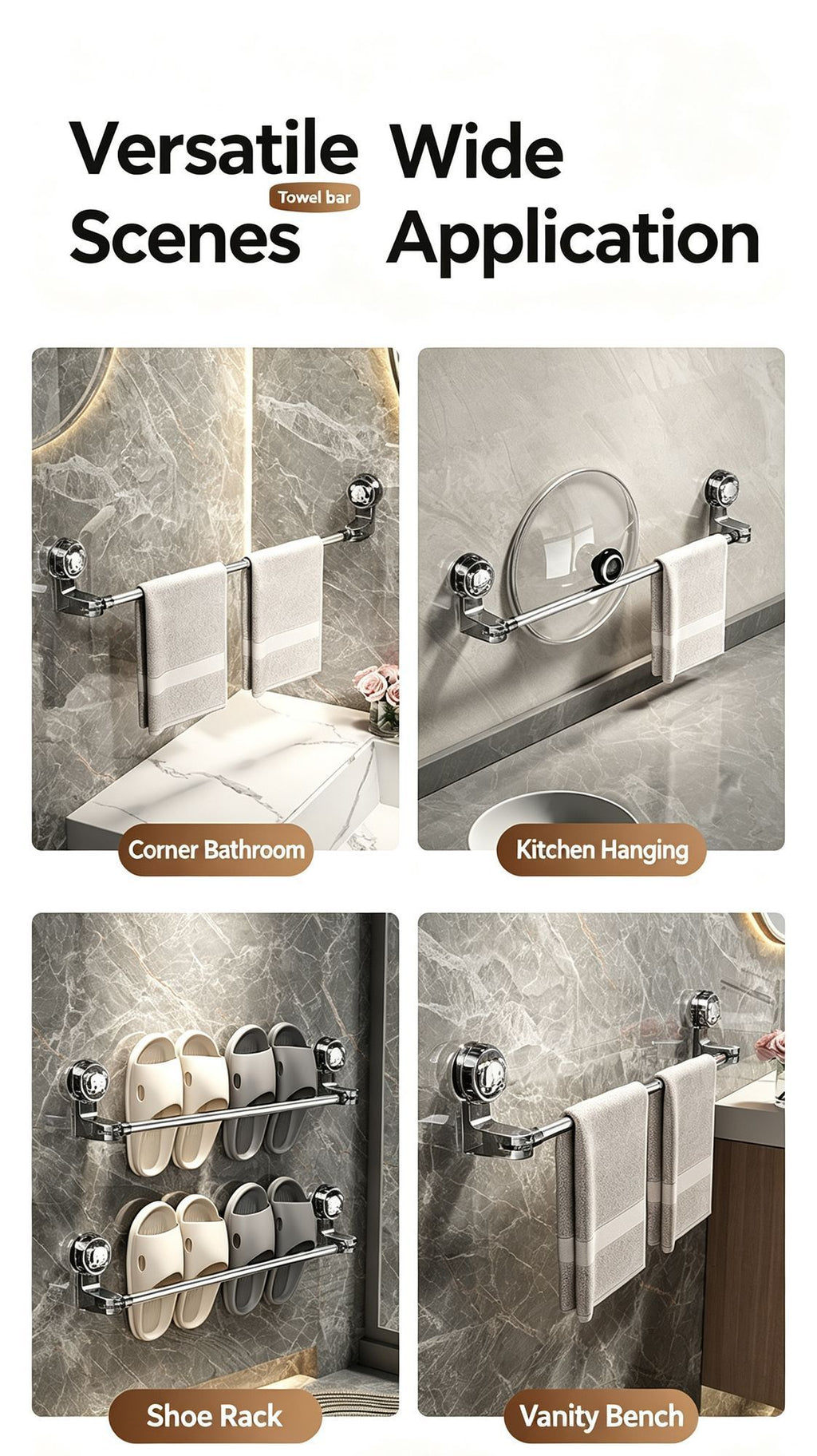 No Drill Fixed Wall Hanging Slipper Holder, Drainage Shoe Storage Rack For Toilet & Bathroom
