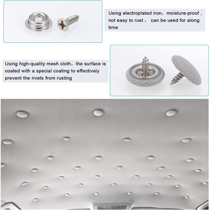 60 Piece Button of Tools of Toit of Car Decoration Mounting Cap a Screws Repair of Toit of Boucle Fixe of Toit of