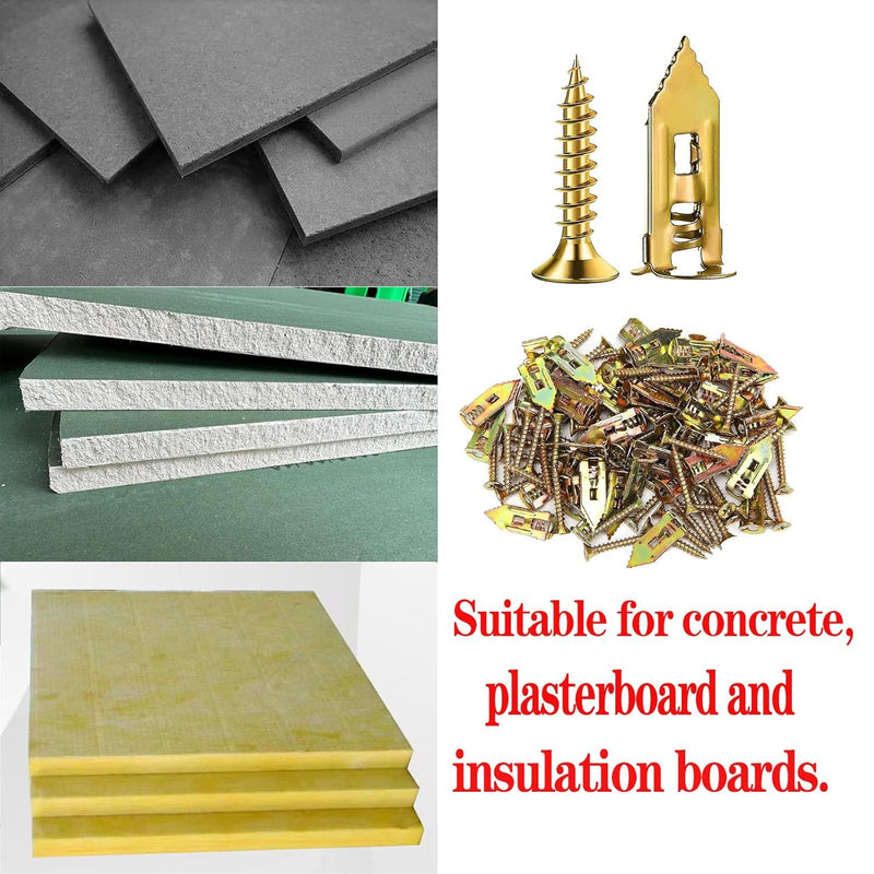 380 Piece Self-Drilling Wall Anchors and Screw Kit Drywall Fixing Anchors Repair Tools Fasteners for Mounting