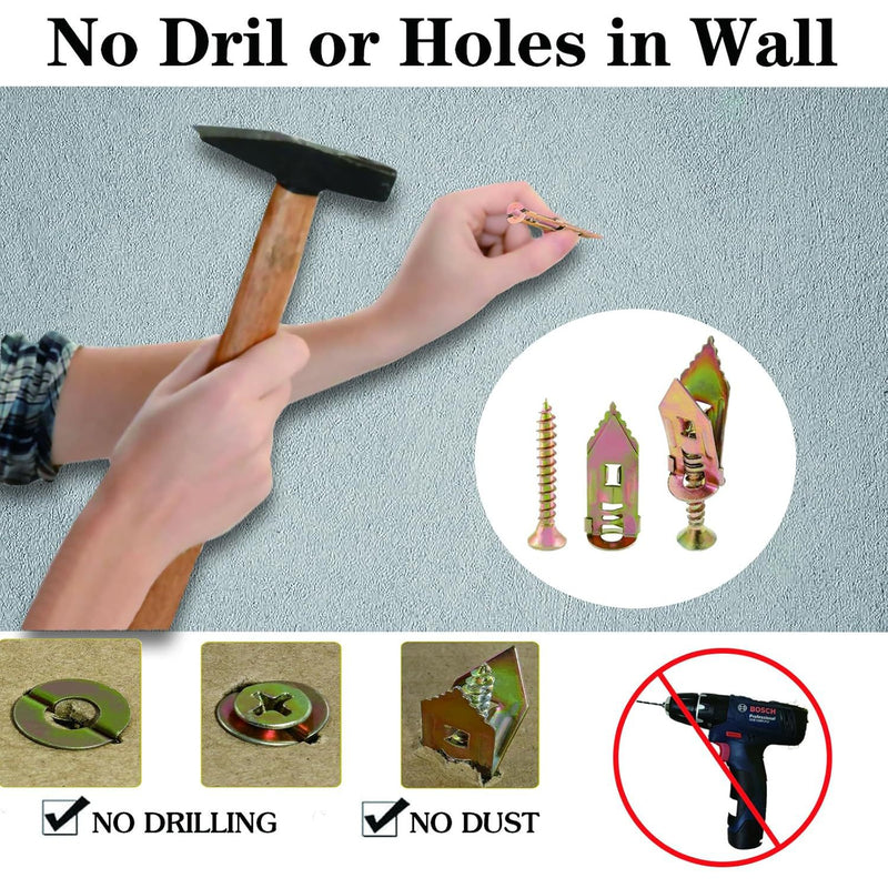 380 Piece Self-Drilling Wall Anchors and Screw Kit Drywall Fixing Anchors Repair Tools Fasteners for Mounting