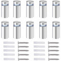20x Spacer Screws, Glass Advertising Axis Spacer Bolt Fix Glass Advertising Spacer, Stainless Steel, 12X40mm