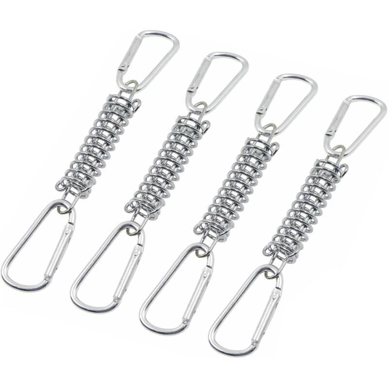 4 Piece Spring Loop Tension Blind Fixing, Shade Sail Fixings Accessories in Stainless Steel with 4 Helical Springs