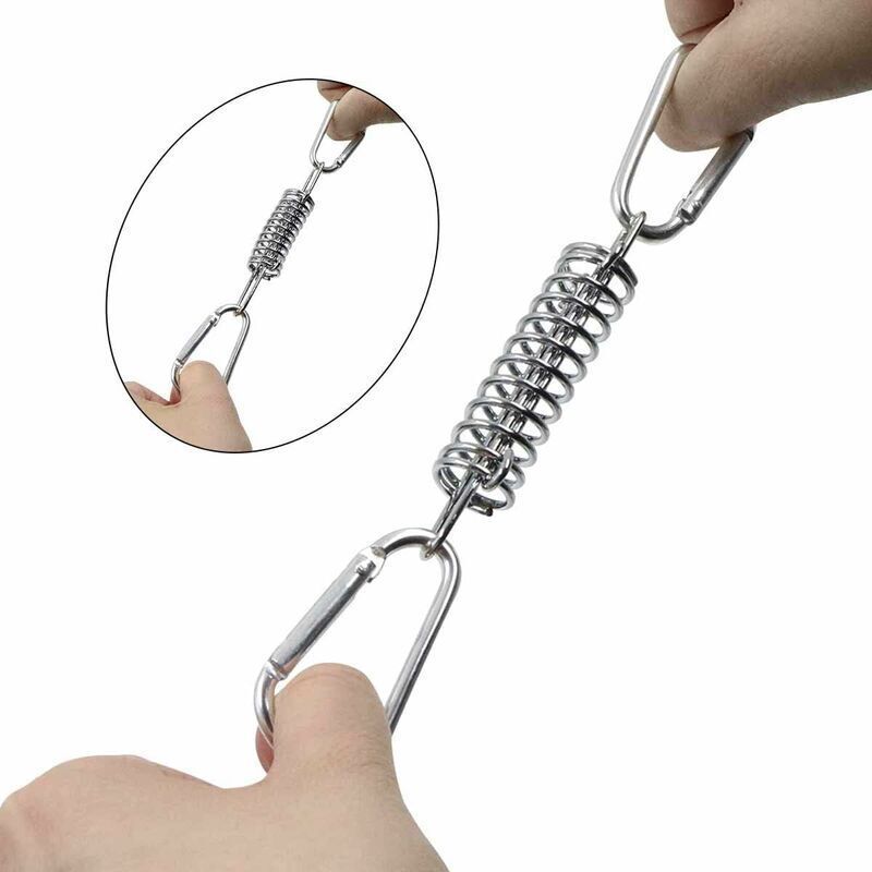 4 Piece Spring Loop Tension Blind Fixing, Shade Sail Fixings Accessories in Stainless Steel with 4 Helical Springs