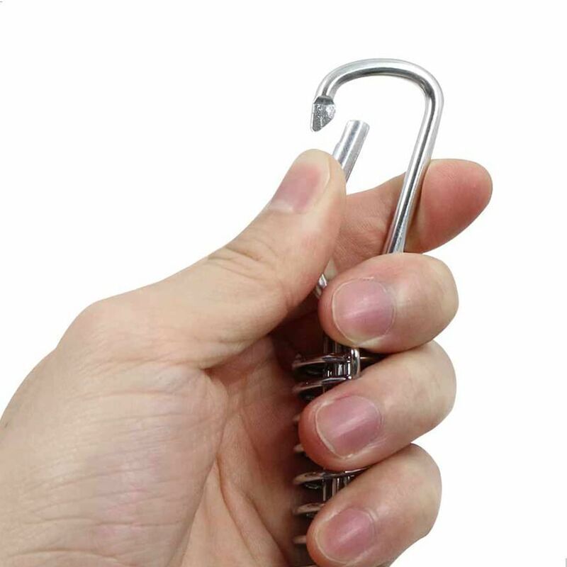 4 Piece Spring Loop Tension Blind Fixing, Shade Sail Fixings Accessories in Stainless Steel with 4 Helical Springs