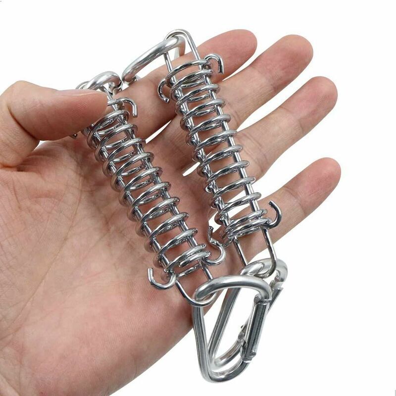 4 Piece Spring Loop Tension Blind Fixing, Shade Sail Fixings Accessories in Stainless Steel with 4 Helical Springs
