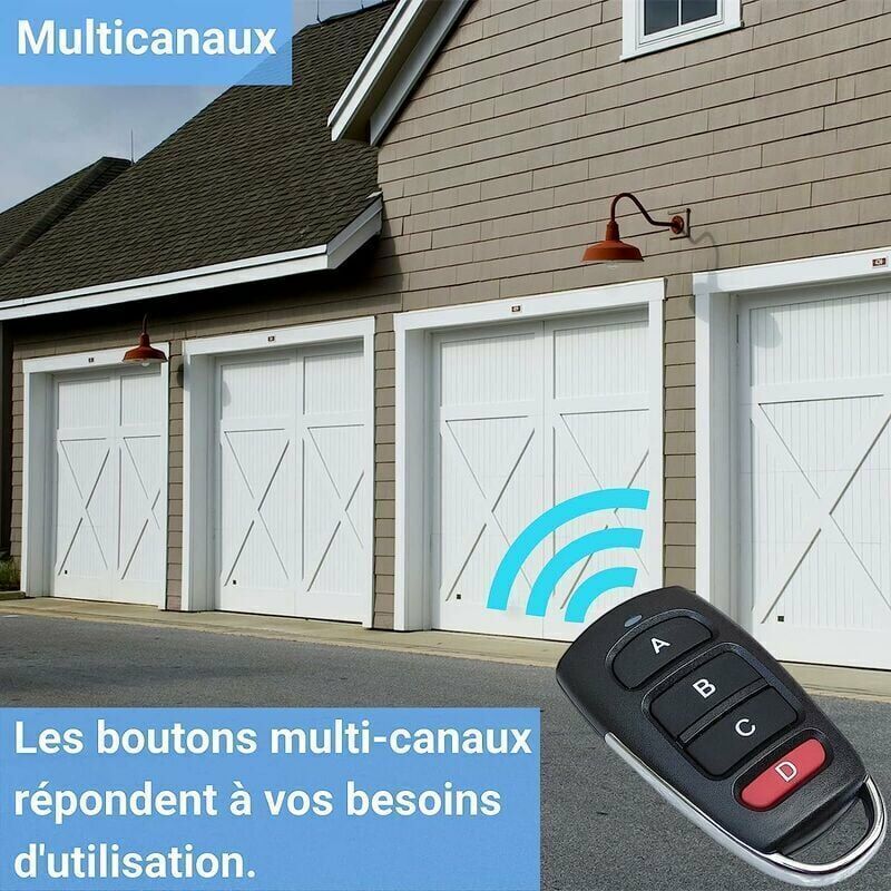 1 Piece Universal Gate Remote Control, Garage Door Remote Control, 433.92 MHz, 4-Button Remote Controls