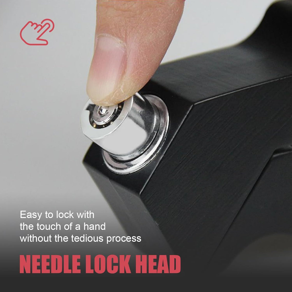Motorcycle Handlebar Lock, Anti-Theft Anti-Picking Device for Brake Handlebar, Portable Adjustable Throttle Lock