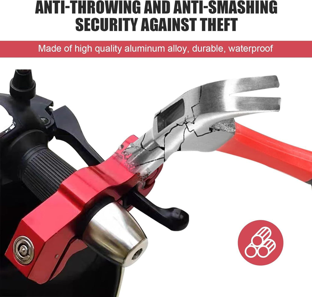Motorcycle Handlebar Lock, Anti-Theft Anti-Picking Device for Brake Handlebar, Portable Adjustable Throttle Lock