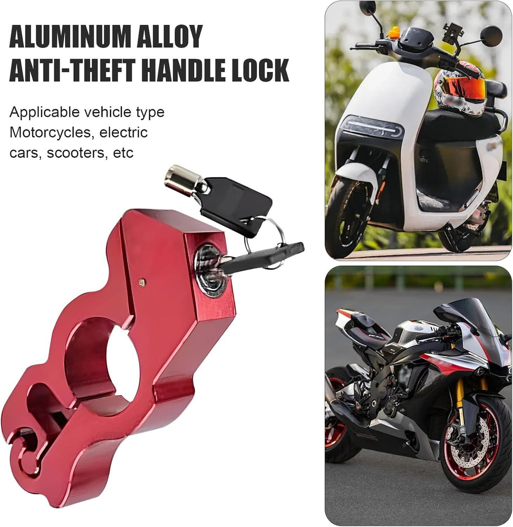 Motorcycle Handlebar Lock, Anti-Theft Anti-Picking Device for Brake Handlebar, Portable Adjustable Throttle Lock