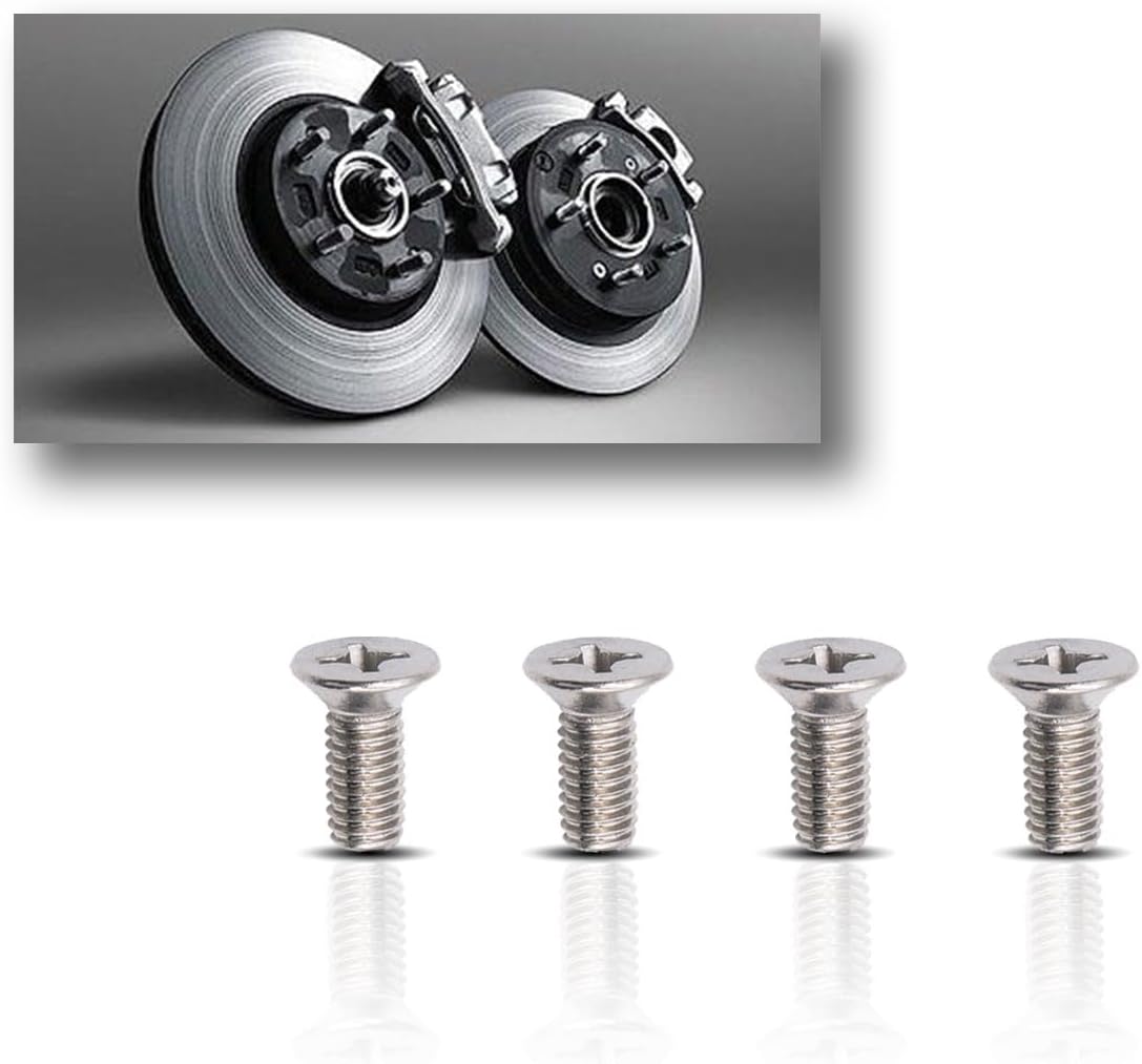 4-Pack Screw for Rotor Brake Disc Retaining, Retaining Hardware Bolts Screw Kit for Honda, Acura and Kia Models