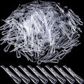200 Piece U Shape Plastic Alligator Clips with Teeth, Clear Shirt Folding Clips Clothes Pins