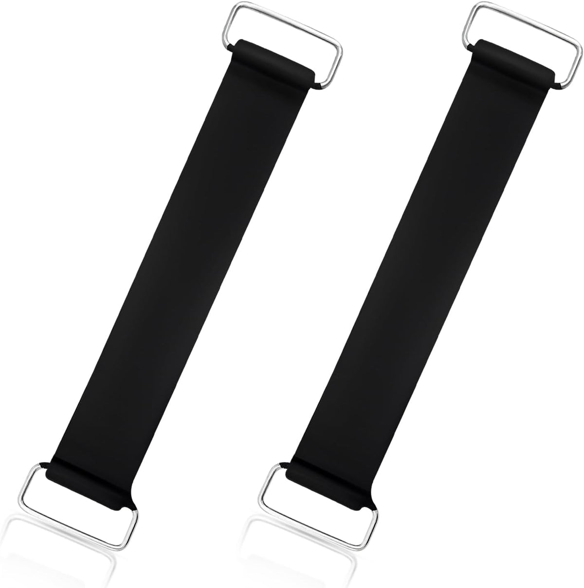 4 Piece Motorcycle Battery Strap, Stretchable Battery Strap Rubber Band with Metal Buckles