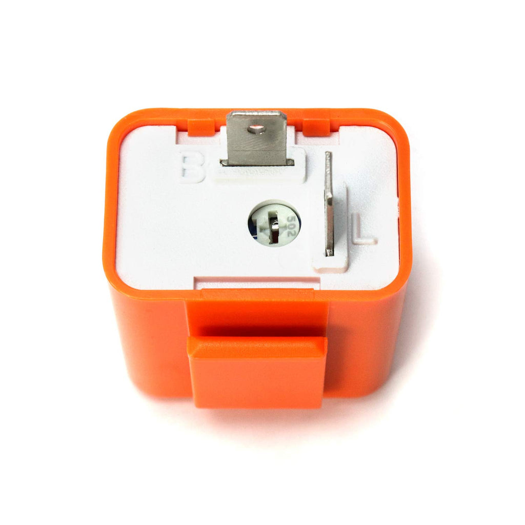 2 Piece 2-Pin Electronic Turn Signal Flasher Relay Fix Motorcycle Turn Signal Hyper Flash