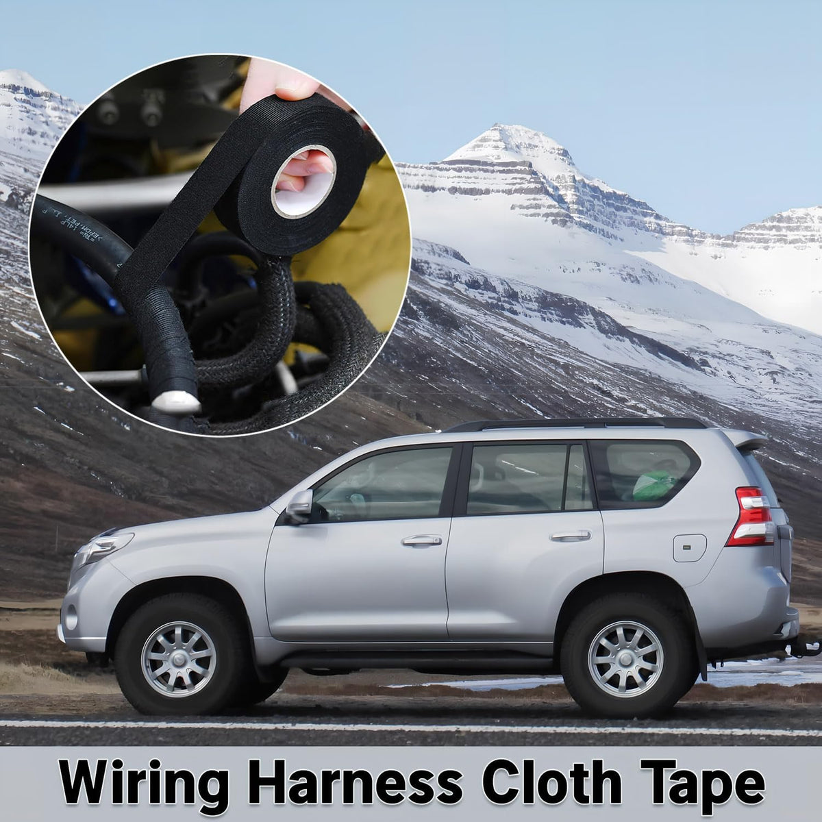 Wire Harness Tape for Electrical Automotive Engine Harness Wrap Protection Noise Damping Cables Fixed 0.59 Inch x 82