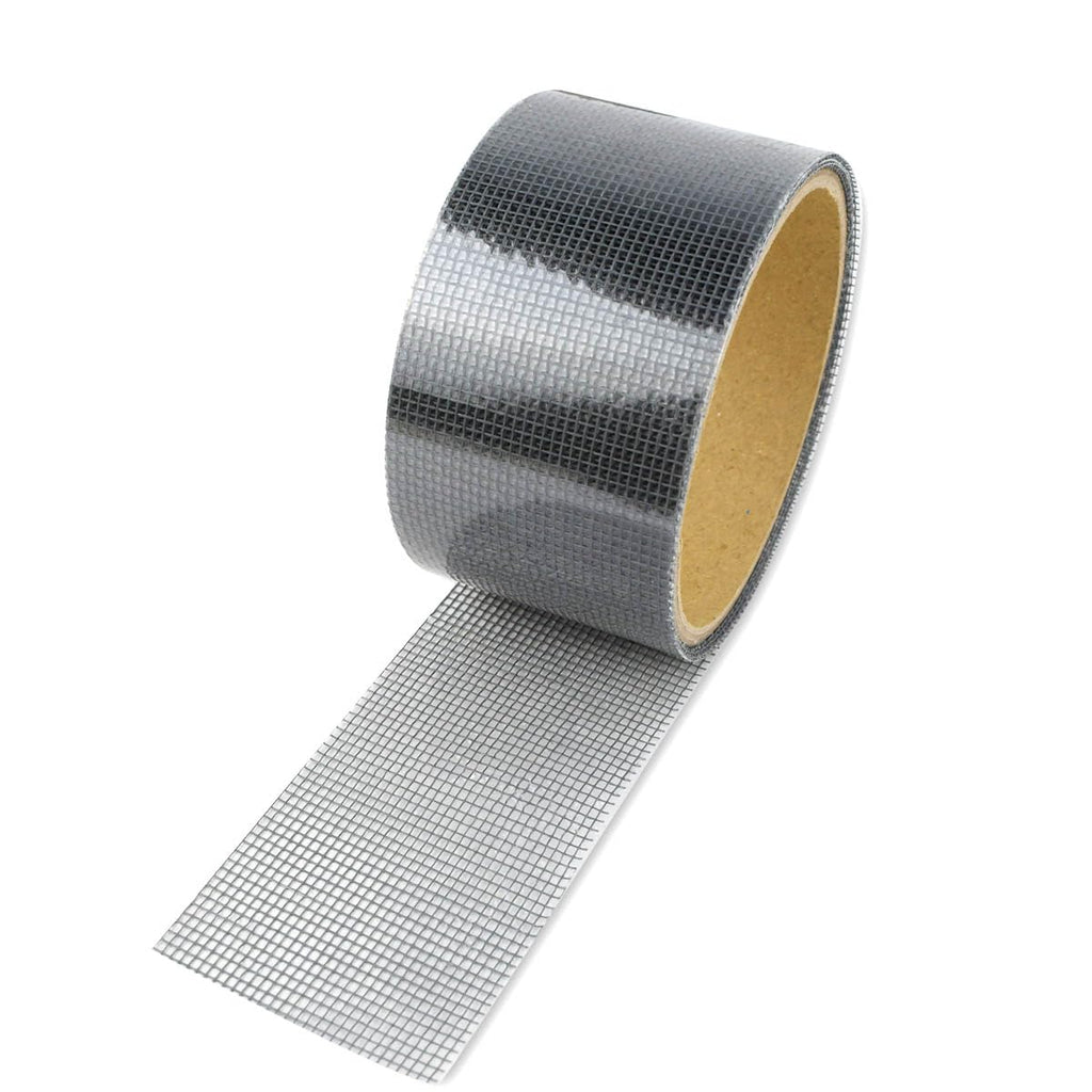 3-Layer Strong Waterproof Adhesive Screen Repair Tape – Instantly Fix Holes & Tears Fiberglass Kit Gray (1.97x78.7