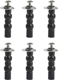 6 Pack Universal Toilet Seat Hinges Screw – Blind Hole Fixings Expanding Rubber Top Fix Nuts for Top Mounting – 3