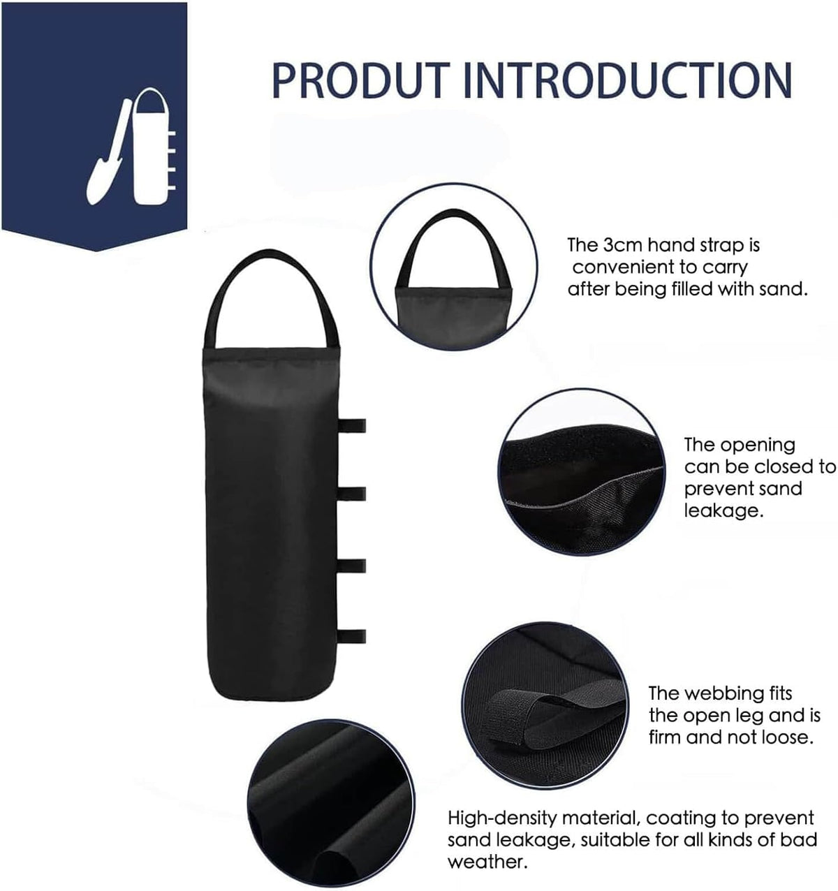 112 LBS Canopy Weights Sand Bags for Canopy Outdoor Advertising Tent Sunshade Fixed Windproof Pop up Tent（No Sand）