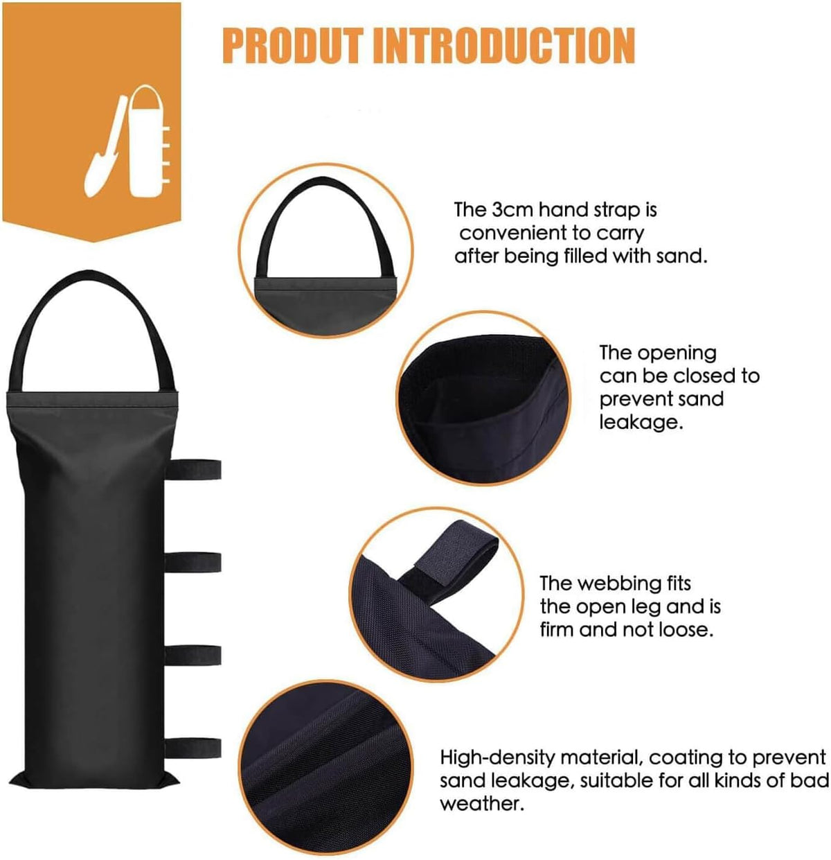 100 LBS Canopy Weights Sand Bags for Canopy Outdoor Advertising Tent Sunshade Fixed Windproof Pop up Canopy Tent（No