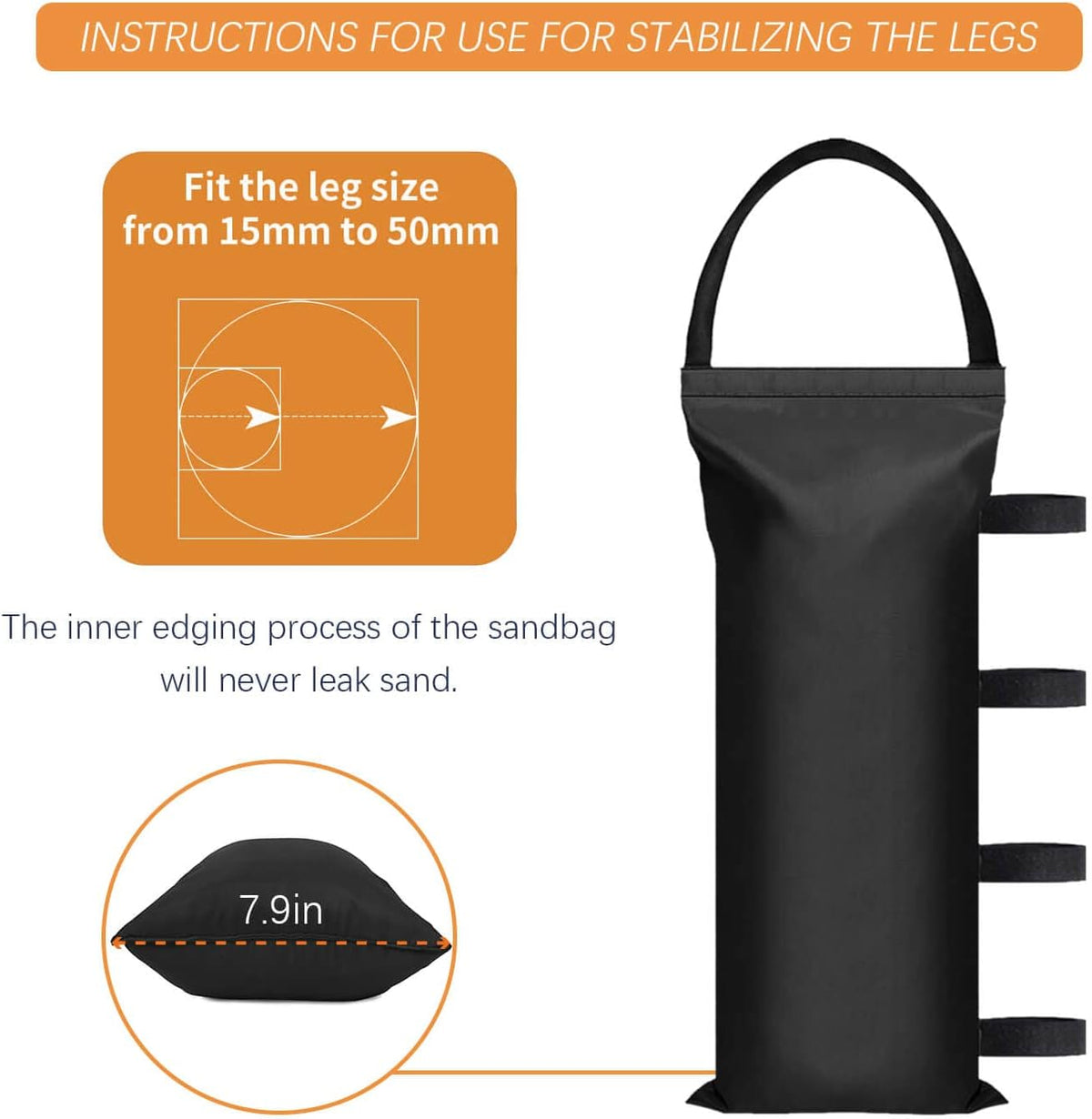 100 LBS Canopy Weights Sand Bags for Canopy Outdoor Advertising Tent Sunshade Fixed Windproof Pop up Canopy Tent（No