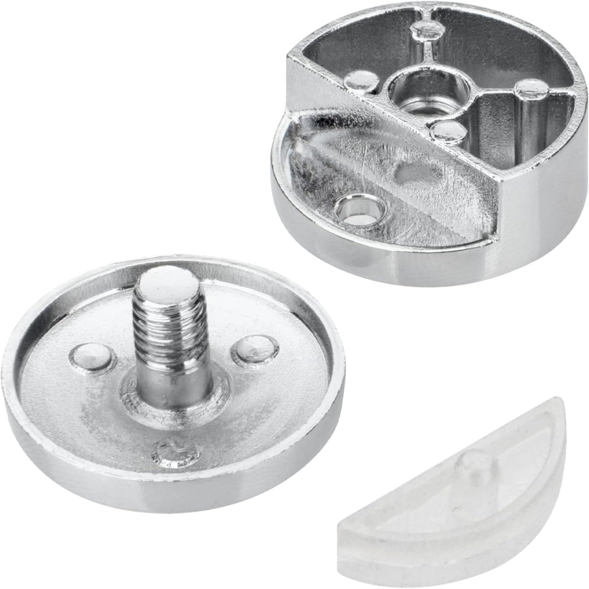 Upgraded 3-5mm Frameless Mirror Mounting Hardware 4 Pack Dual-Screw Fixing Mirror Mounting Kit with Heavy Duty Long