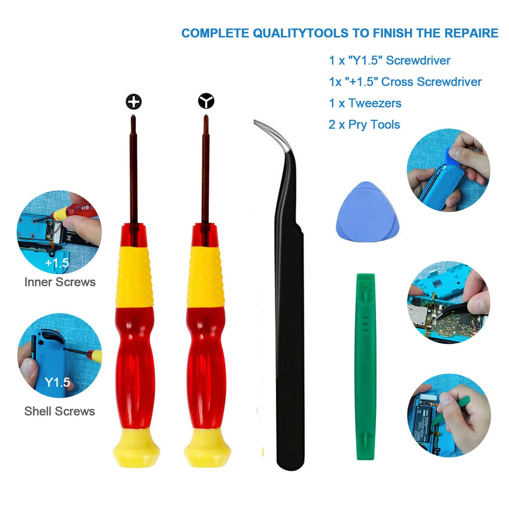 2-Pack Replacement Joystick Analog Thumb Stick Repair Kit for Nintendo Switch / Switch OLED Model / Switch Lite