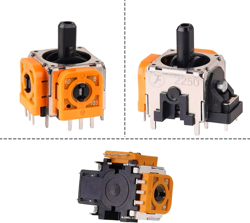 4 Piece Joystick Replacement for PS4 Controller, Precision Accurate Thumbsticks Analog Part Stick Drift Fix Repair